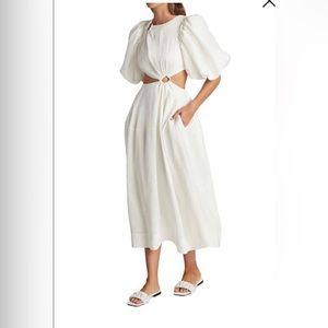 FREE GIFT Aje Vanades Cut Out Ring Midi Dress